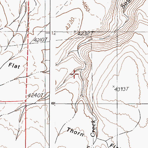 Topographic Map of Thorn Creek, OR