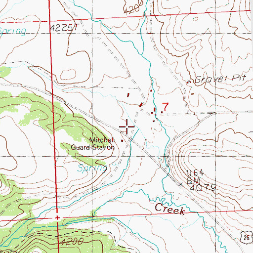 Topographic Map of Thorn Hollow, OR
