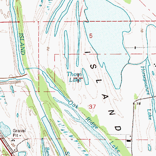 Topographic Map of Thorn Lake, OR