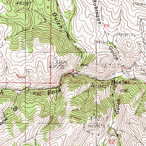 Topographic Map of Thornton Gulch, OR