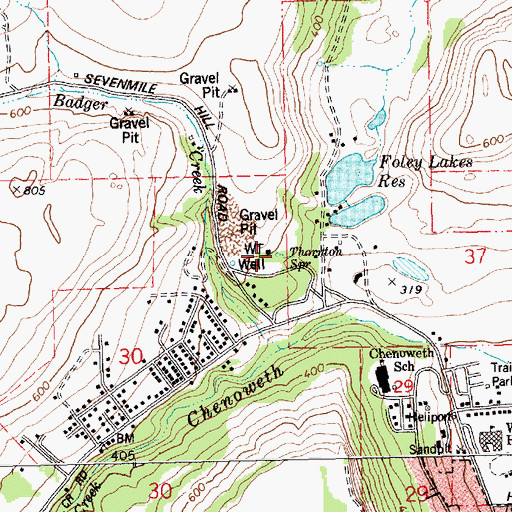 Topographic Map of Thornton Spring, OR