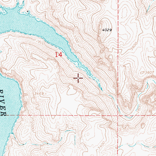 Topographic Map of Three Fingers Gulch, OR