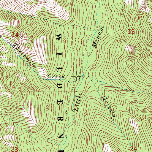 Topographic Map of Threemile Creek, OR