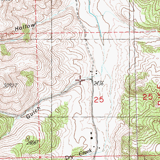 Topographic Map of Timber Culture Gulch, OR