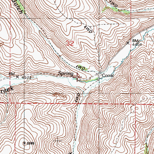 Topographic Map of Timber Gulch, OR
