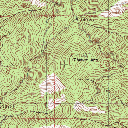 Topographic Map of Timber Mountain, OR