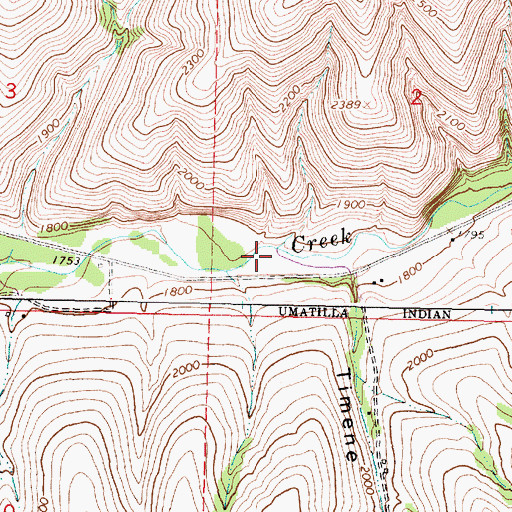 Topographic Map of Timene Canyon, OR