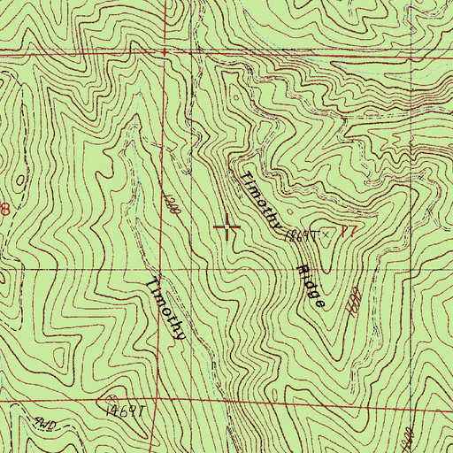 Topographic Map of Timothy Ridge, OR