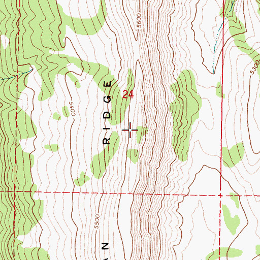 Topographic Map of Tin Can Ridge, OR