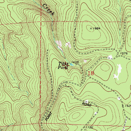 Topographic Map of Titus Pond, OR