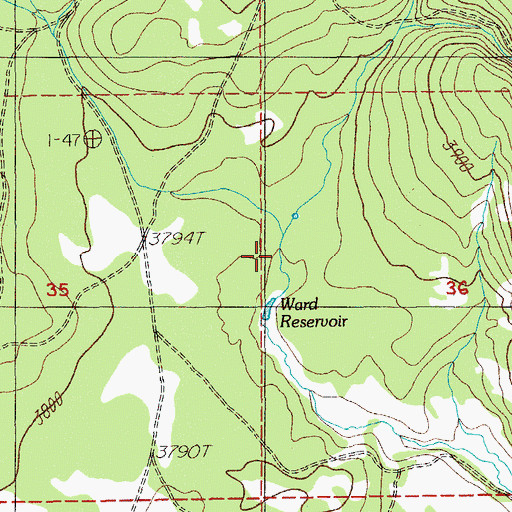 Topographic Map of Tom Creek, OR