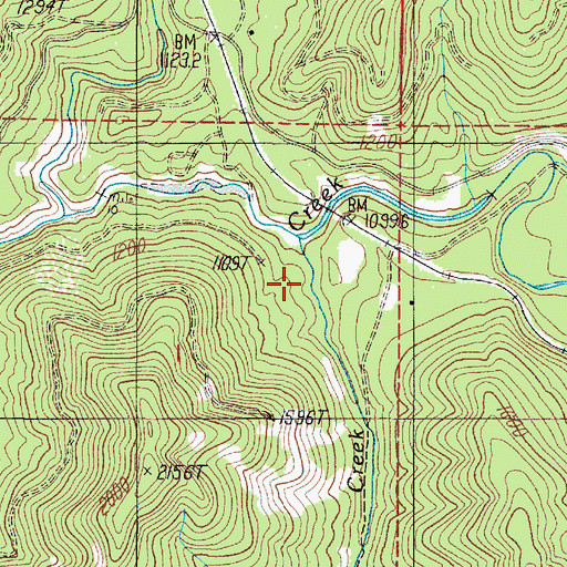Topographic Map of Tom East Creek, OR