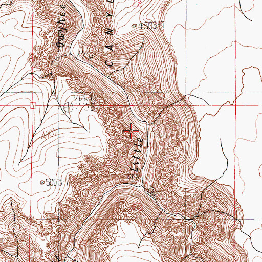Topographic Map of Toppin Creek, OR