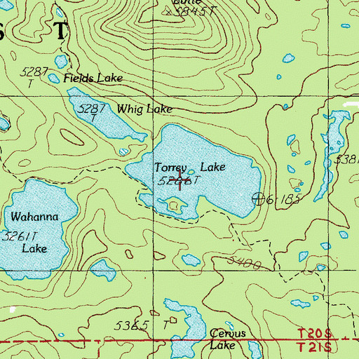 Topographic Map of Torrey Lake, OR