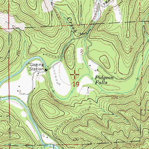 Topographic Map of Totten Creek, OR