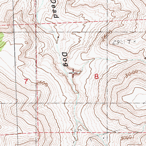 Topographic Map of Trail Canyon, OR
