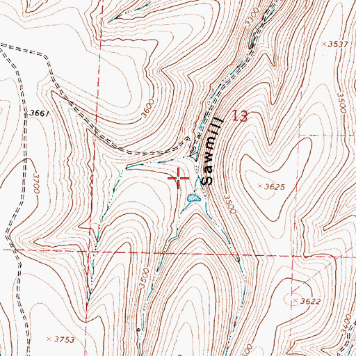Topographic Map of Trail Canyon, OR