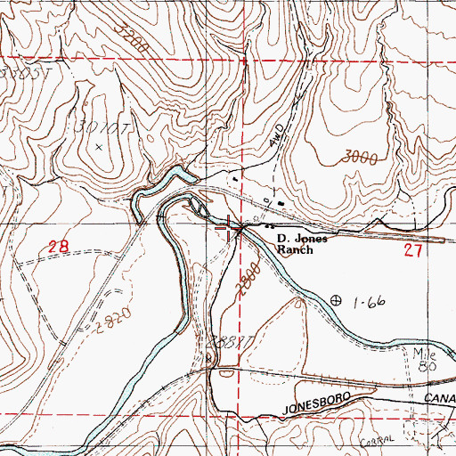 Topographic Map of Trail Creek, OR