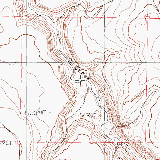Topographic Map of Trail Creek, OR
