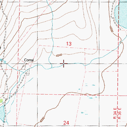 Topographic Map of Trail Creek, OR