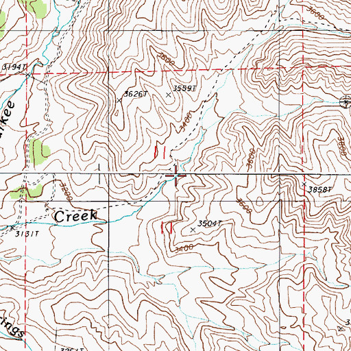 Topographic Map of Trail Creek, OR