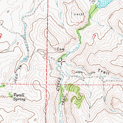Topographic Map of Trail Gulch, OR