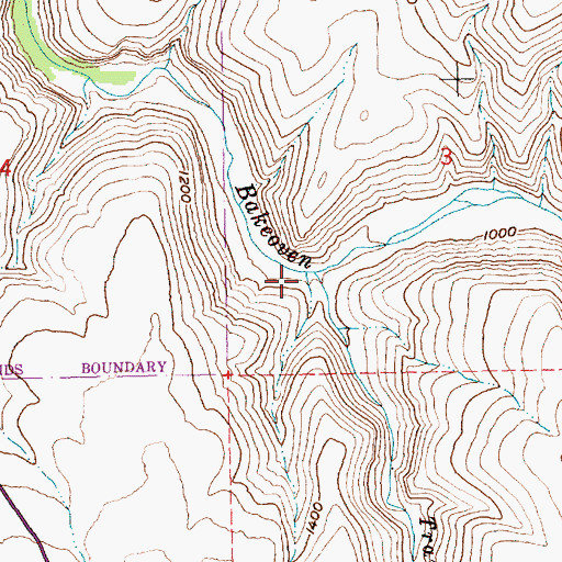 Topographic Map of Trail Hollow Creek, OR
