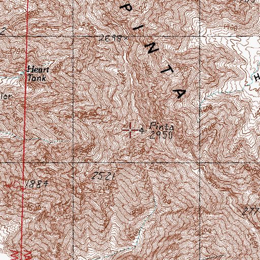 Topographic Map of Sierra Pinta, AZ