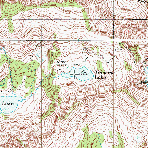 Topographic Map of Traverse Lake, OR