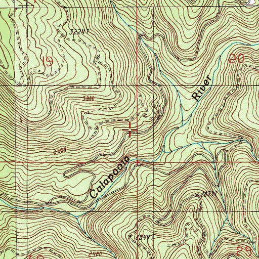Topographic Map of Treadwell Creek, OR