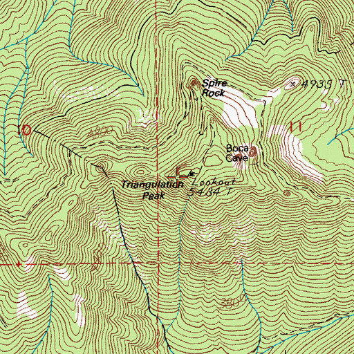 Topographic Map of Triangulation Peak, OR