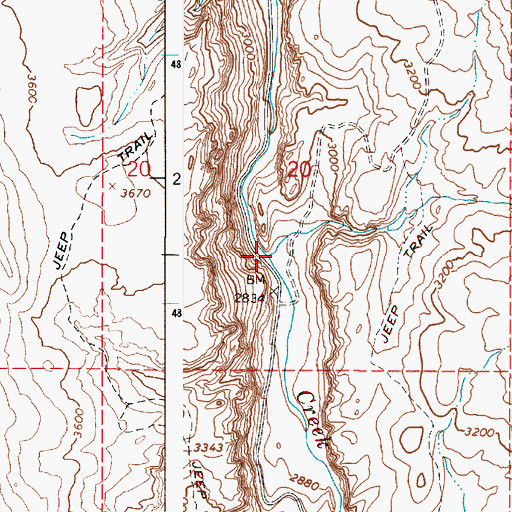 Topographic Map of Trimbly Creek, OR