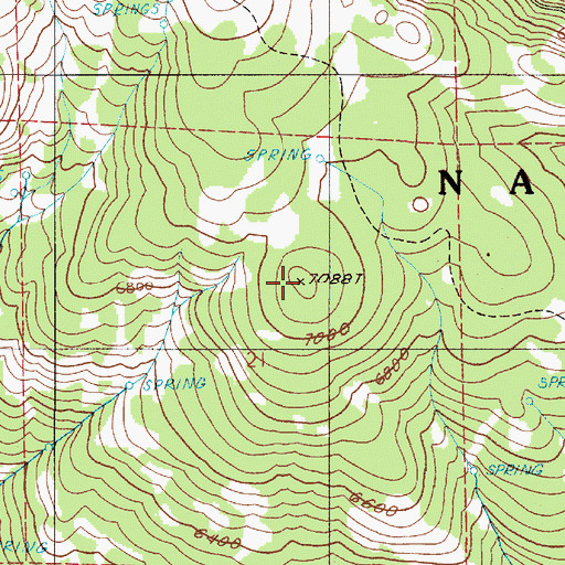 Topographic Map of Trinity Guard Station, OR