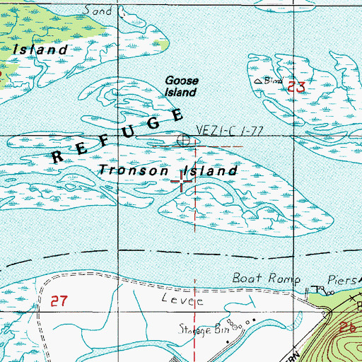 Topographic Map of Tronson Island, OR