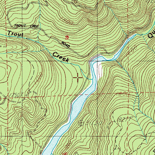 Topographic Map of Trout Creek, OR
