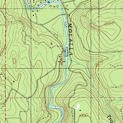 Topographic Map of Trout Creek, OR