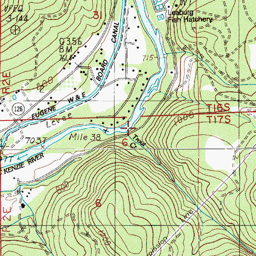 Topographic Map of Trout Creek, OR