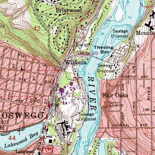 Topographic Map of Tryon Creek, OR