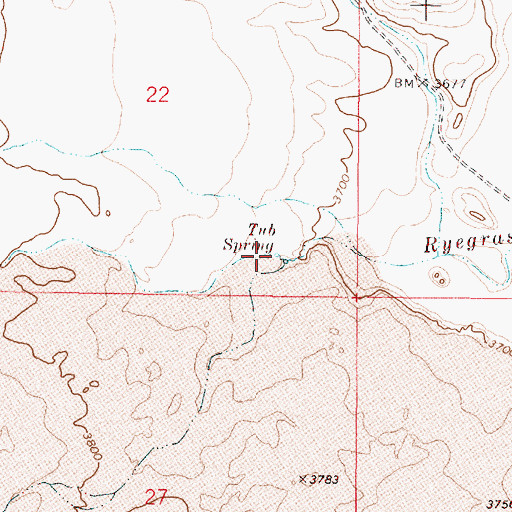 Topographic Map of Tub Spring, OR