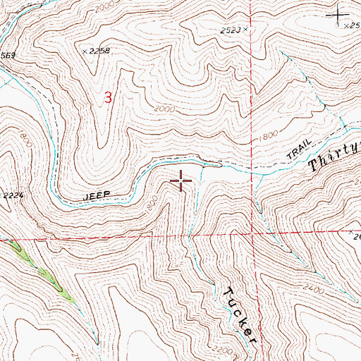 Topographic Map of Tucker Canyon, OR