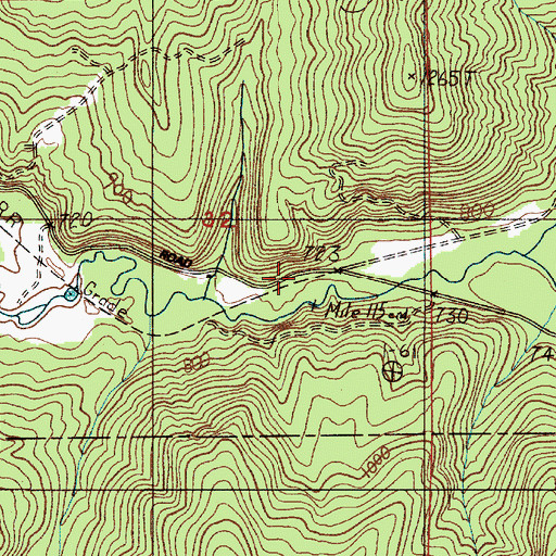Topographic Map of Tucker Creek, OR