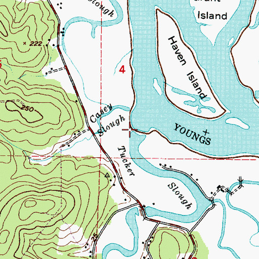 Topographic Map of Tucker Slough, OR