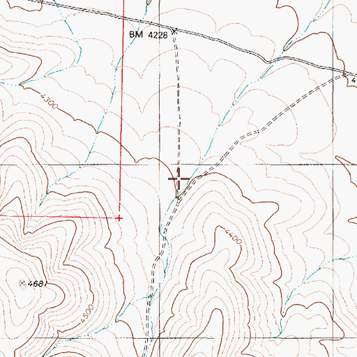 Topographic Map of Tudor Canyon, OR