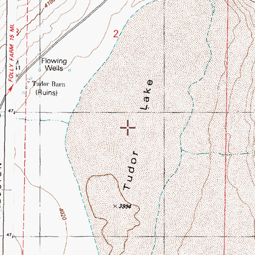 Topographic Map of Tudor Lake, OR