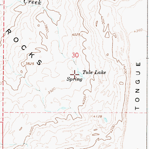 Topographic Map of Tule Lake, OR