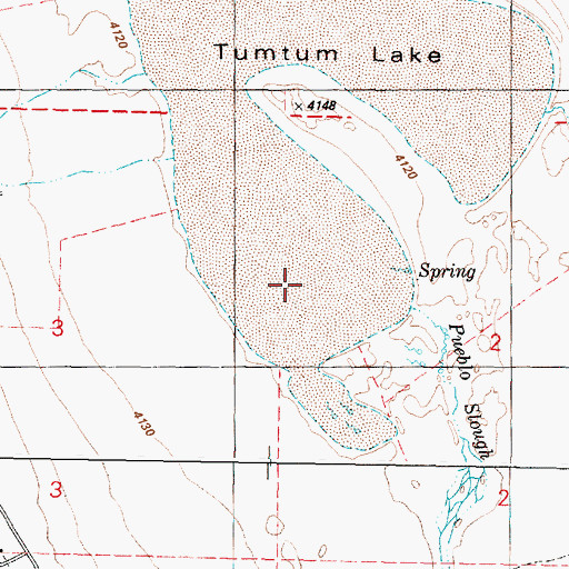 Topographic Map of Tumtum Lake, OR