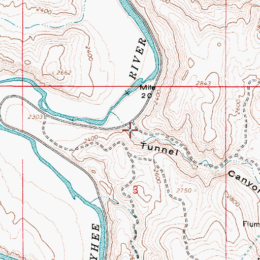 Topographic Map of Tunnel Canyon, OR