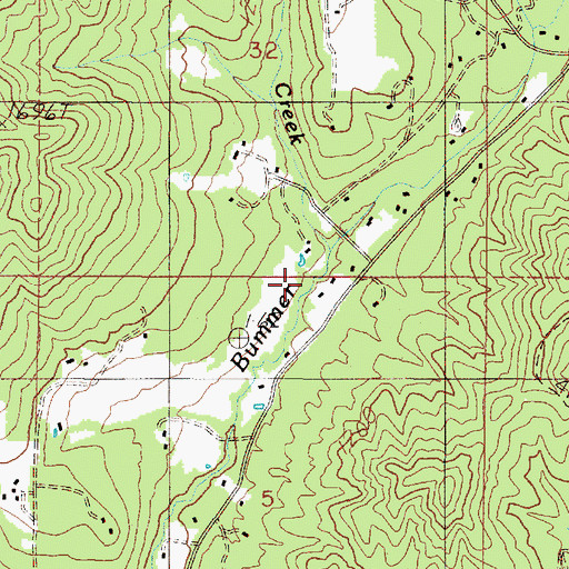 Topographic Map of Tunnel Creek, OR