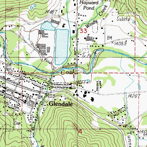 Topographic Map of Tunnel Creek, OR