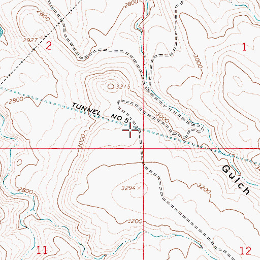 Topographic Map of Tunnel Number 5, OR